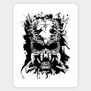 YAUTJA PREDATOR SKULL SPLATTER Magnet